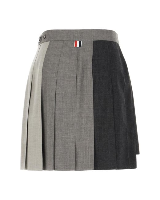 Thom Browne Gray Wool Skirt