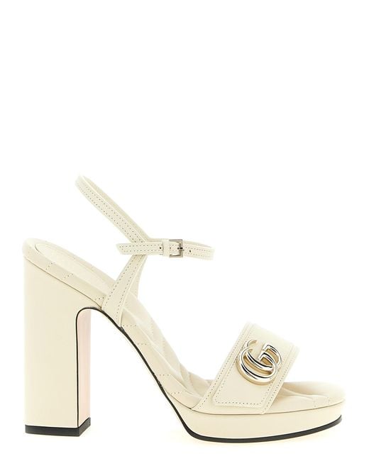Gucci Natural Ankle Strap Heels