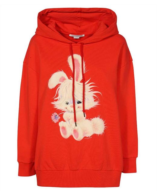 Stella McCartney Red Cotton Hoodie