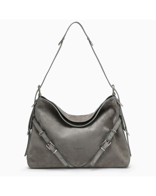 Givenchy Gray Voyou Medium Suede Bag