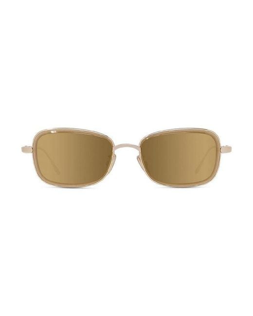 Loewe Yellow Sunglasses Geometric Full Rim, Shiny Frame And Mirror Lens Lw40159U32G