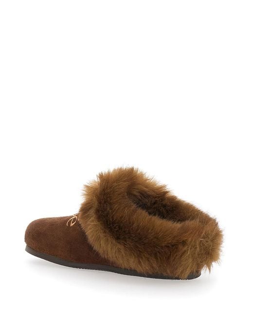 Chloé Brown Slippers Gore-Tex