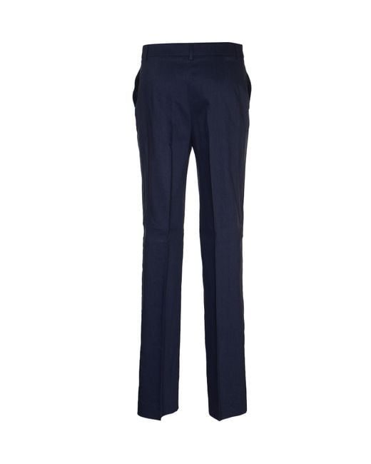 Alberta Ferretti Blue Classic Fitted Concealed Trousers