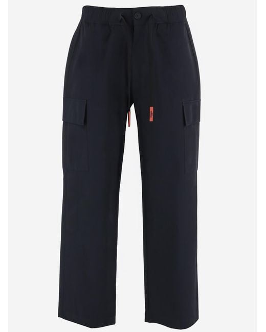 Just Cavalli Blue Stretch Nylon Pants Polyamide Trousers for men