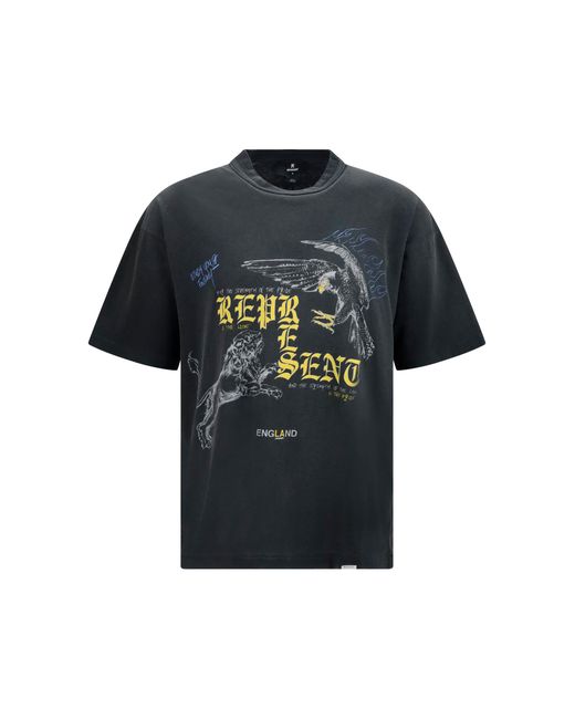 Represent Gray T-Shirt Enemy Cotton T-Shirts for men