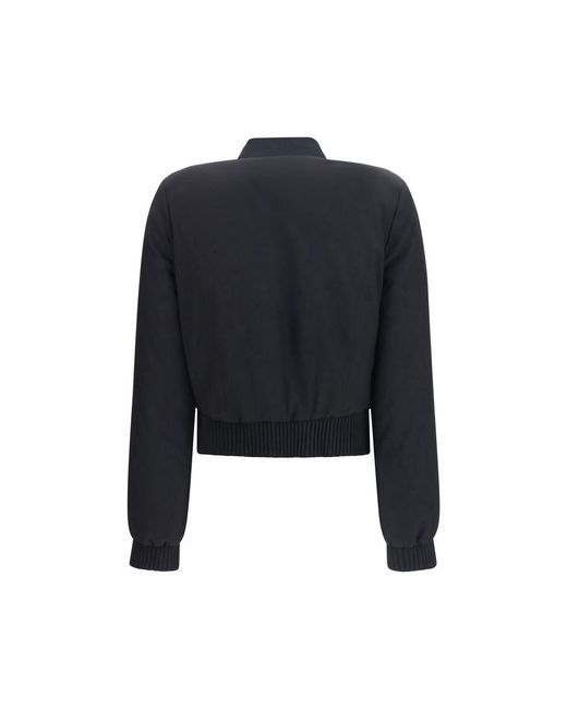 McQueen Blue Polyester Bomber Clothing