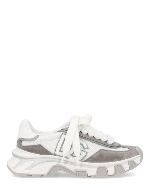 Dolce & Gabbana White Sneaker Polyester Leather Trainers
