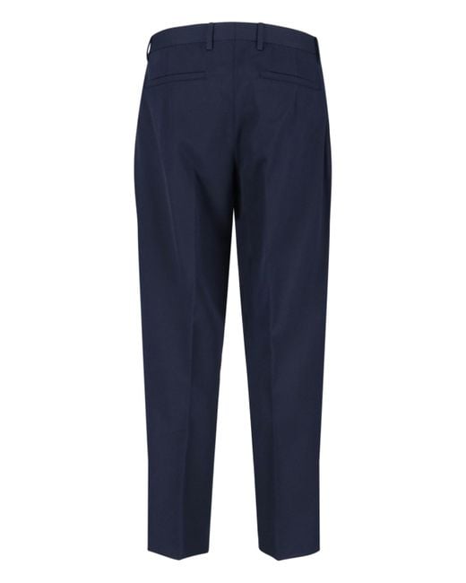 Zegna Blue Tailored Trousers for men