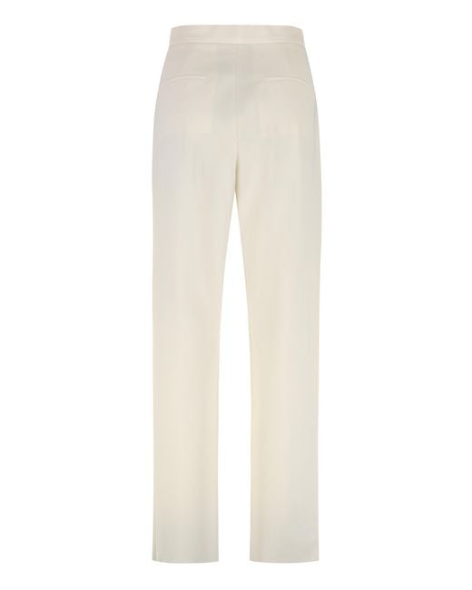 Max Mara Natural Carrot-Fit Cotton Trousers Tapered