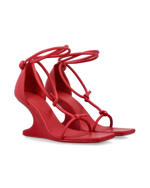 Rick Owens Red Cantilever Sandal T 8