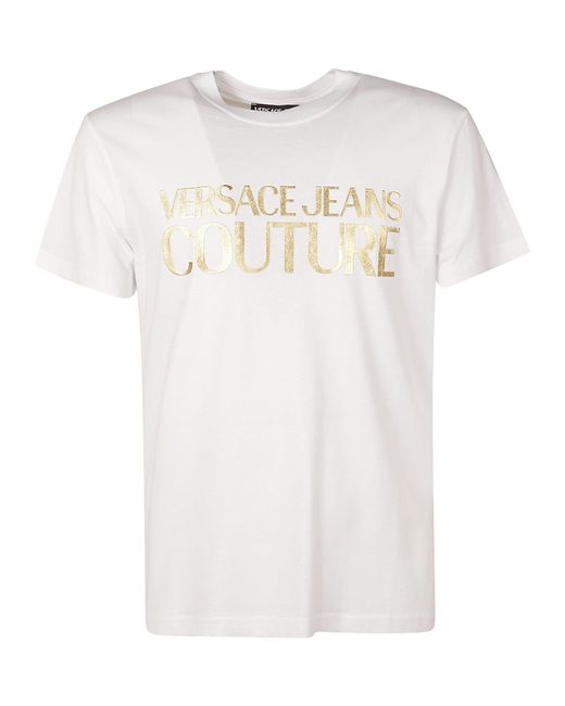 Versace Jeans White Regular Logo T-shirt for men