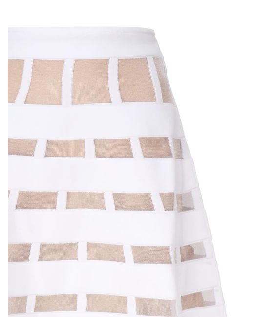 Genny White Skirt With Iconic Embroidery
