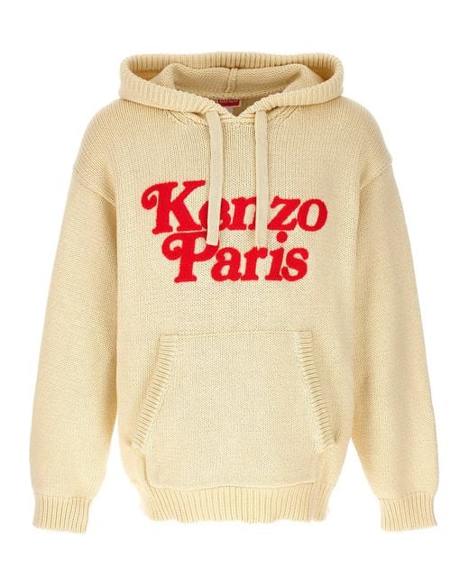 KENZO White ' By Verdy' Hooded Sweater for men