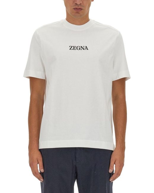 Zegna White Crewneck T-shirt for men