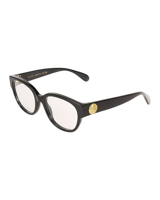 Gucci Natural Gg Logo Sided Glasses