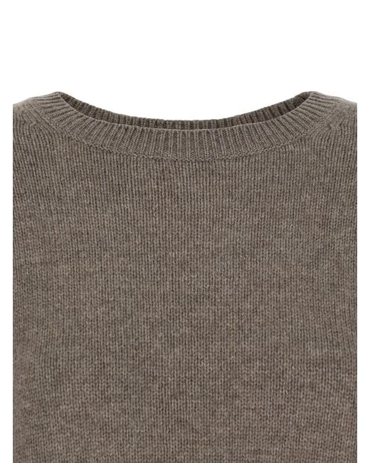 Lisa Yang Gray Sweater Mila Cashmere Knitted Tops