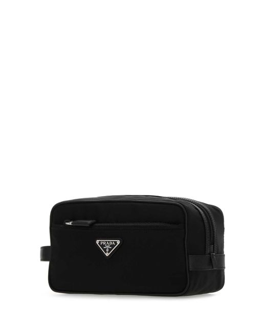 Prada Black Re-Nylon Beauty Case for men