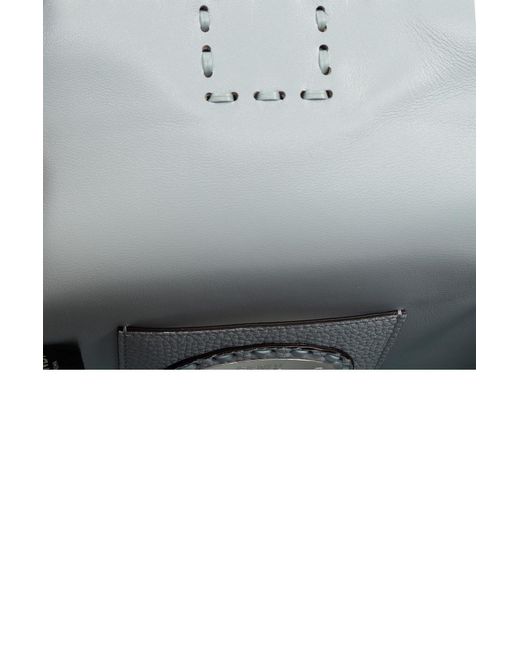 Fendi Gray Baguette Mini Shoulder Bag