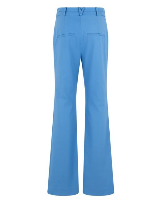 Veronica Beard Blue Palazzo Trousers Viscose Flared