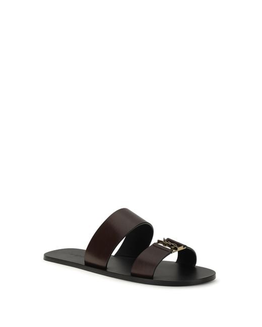Saint Laurent White Babylone Sandals Calf Leather Bos Taurus for men