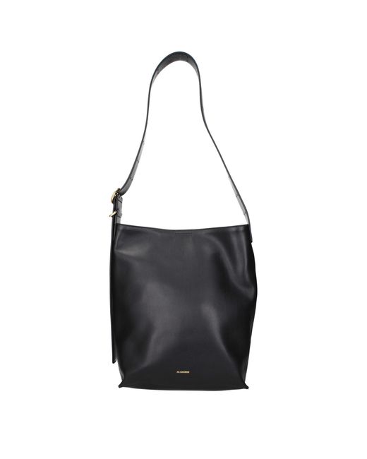Jil Sander Black Leather Crossbody Bag