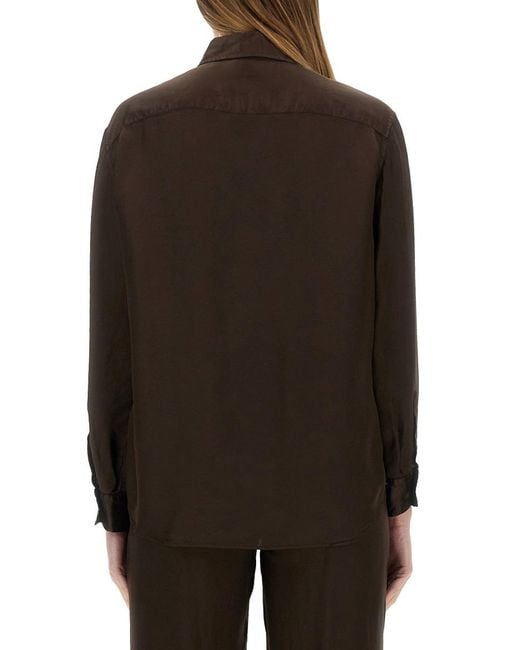 Aspesi Black Relaxed Fit Shirt Viscose