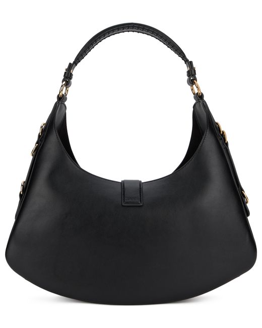 Ganni Black Shoulder Bag Kat Small Lambskin Leather Handbags
