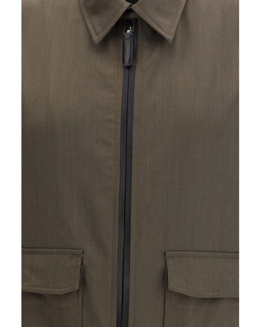 Brioni Gray Wool Jacket for men