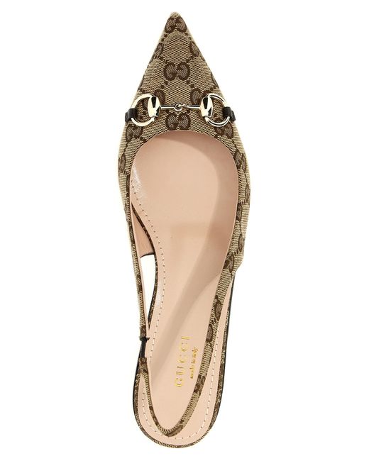 Gucci Natural Original Gg Ballet Flats