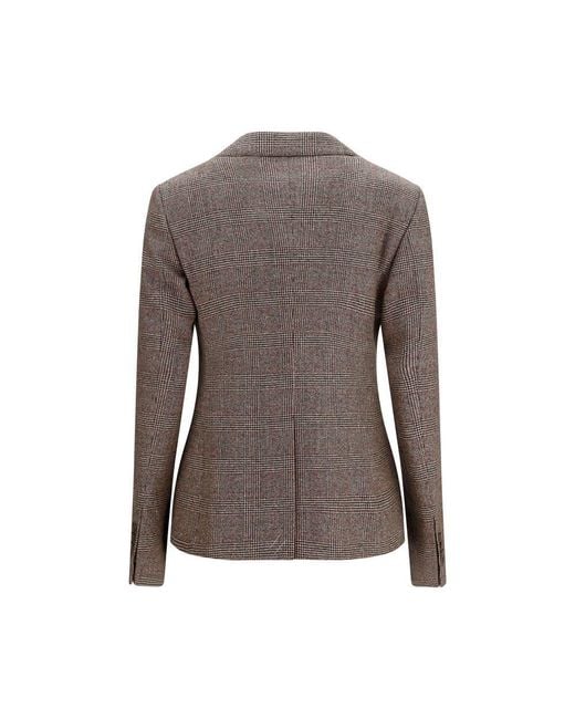 Burberry Brown Wool Oves Aries Blazer Clothing