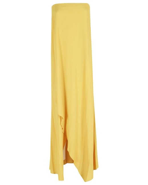 Semicouture Yellow Abito Zoey Acetato Seta