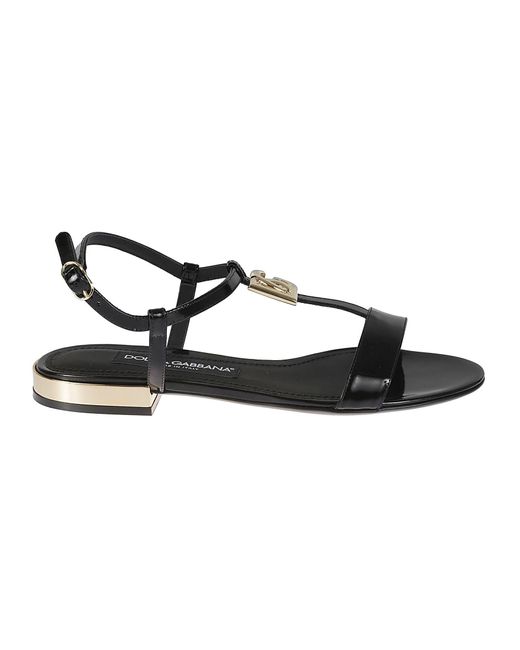 black t strap flat sandals
