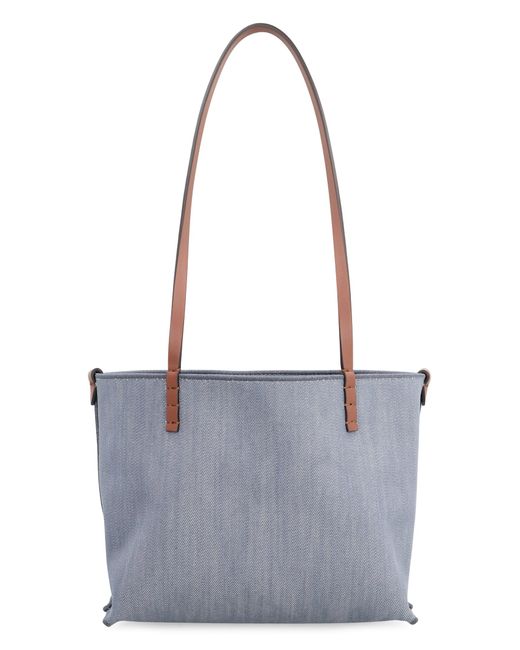 Fendi Blue Roll Small Tote Bag