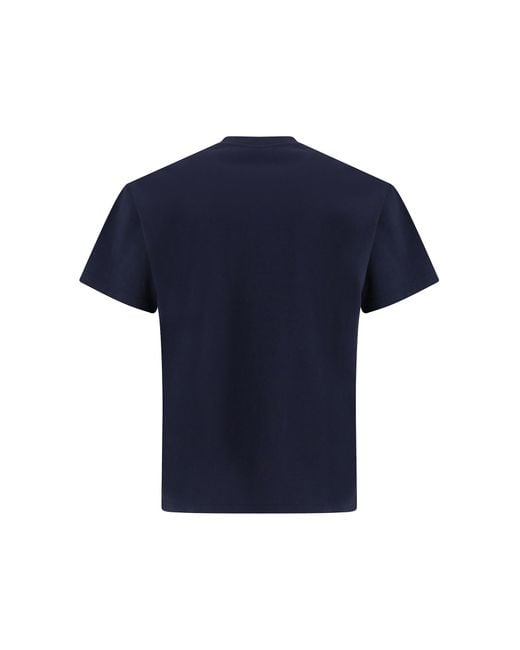 Givenchy Blue Cotton T-Shirt With Logo Patch for men