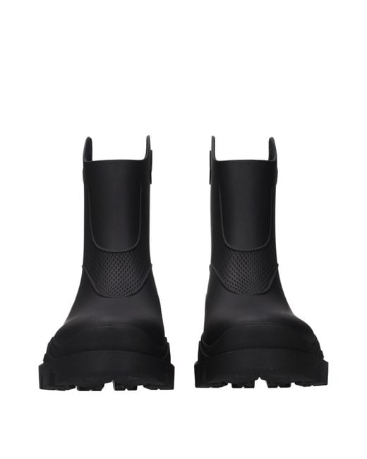 Moncler Black Cotton Ankle Boots