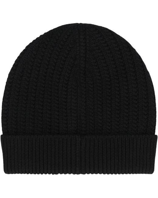 Dolce & Gabbana Black Wool Beanie Virgin Hat for men