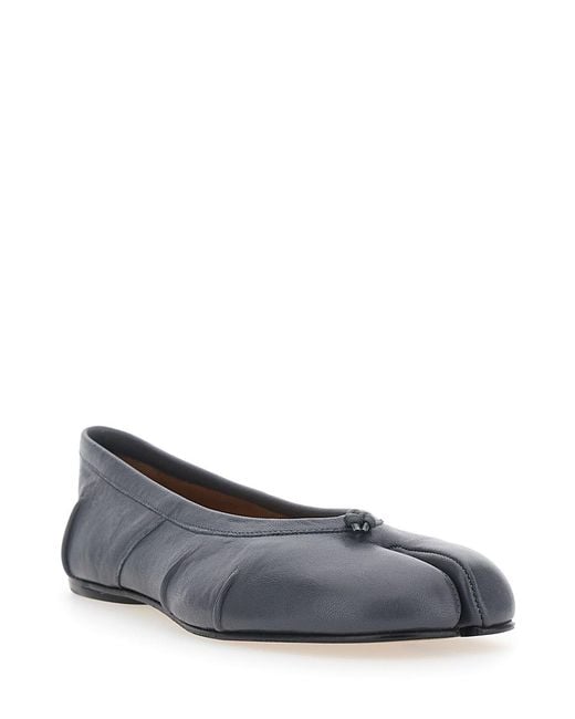 Maison Margiela Blue Ballet Shoes Leather Sheep Ballerina