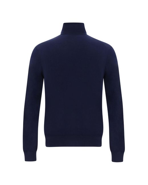 Cruciani Blue Turtleneck Sweater for men
