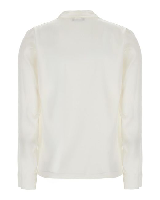 Le Plain White Georgette Blouse Blouses