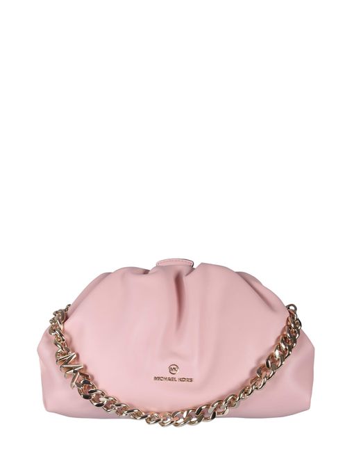 MICHAEL Michael Kors Pink Nola Chained Small Clutch Bag