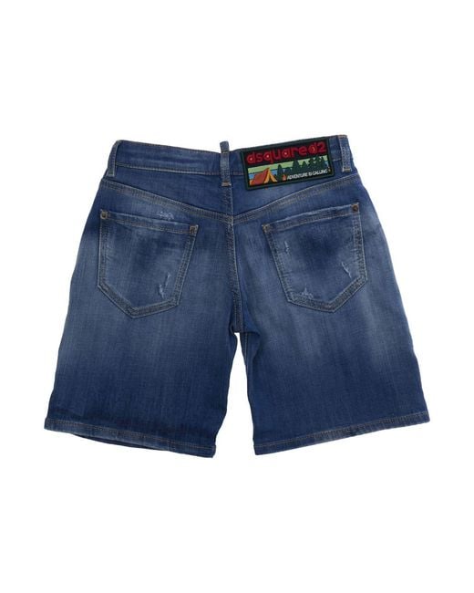 DSquared² Blue Shorts, Denim Cotton for men