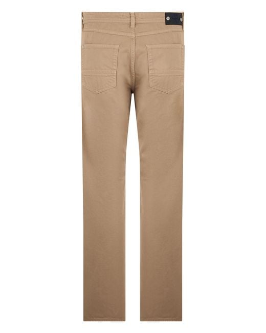 Stone Island Natural Trousers Straight Cut Cotton for men