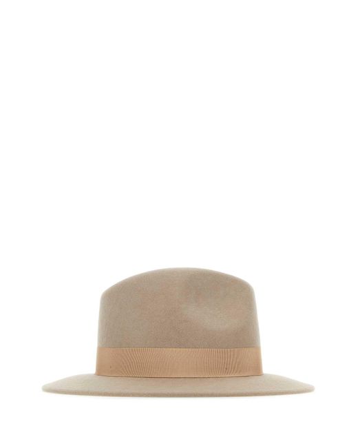 Borsalino Natural Cappuccino Velour Hat for men