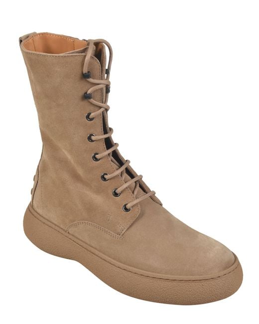 Tod's Brown High Lace-up Boots
