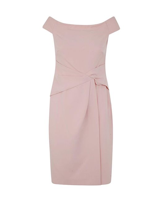 Ralph Lauren Saran Short Sleeves Mini Cocktail Dress in Pink | Lyst