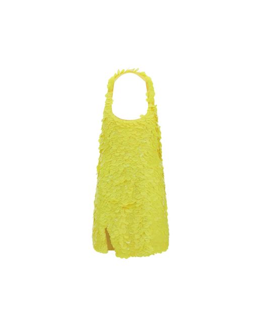 attico mini dress yellow