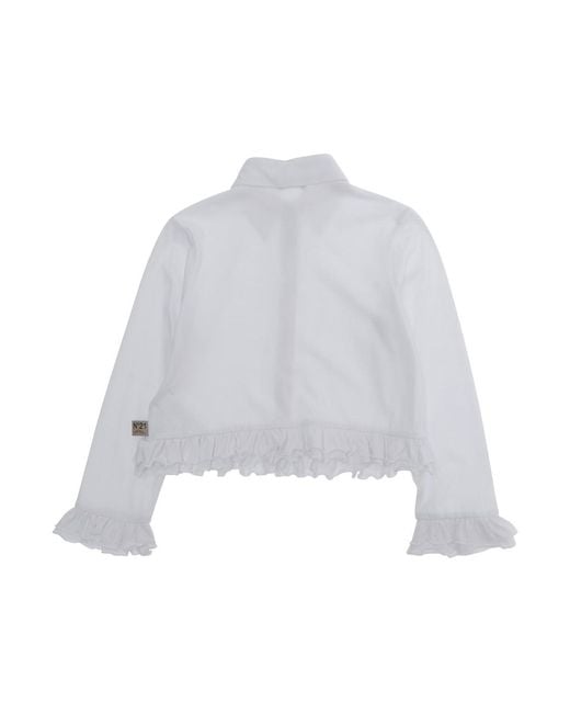 N°21 White Shirt Cotton-Viscose Cotton Viscose Blouses And