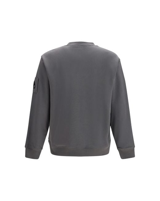 Moose Knuckles Gray Hartsfield Crewneck Sweatshirt Cotton Sweatshirts for men
