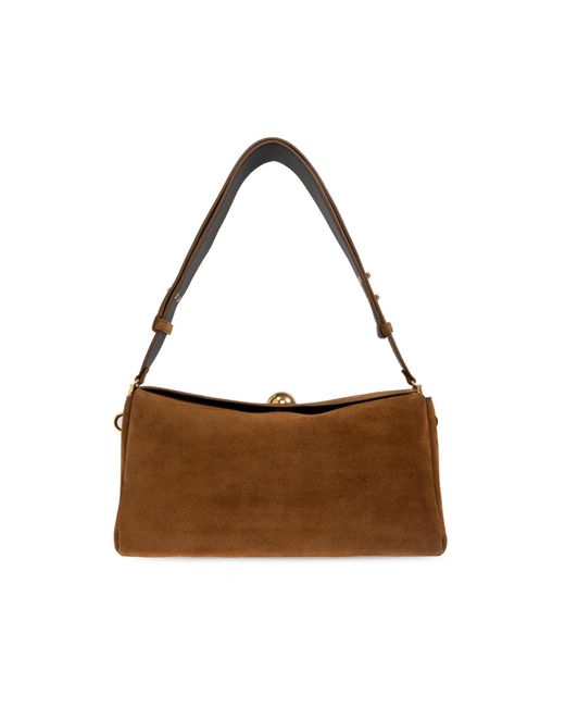 AMI Brown Suede Shoulder Bag