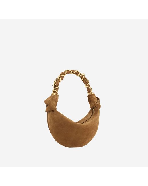 Saint Laurent Brown Mini Hobo Bag Amalia Suede Shoulder